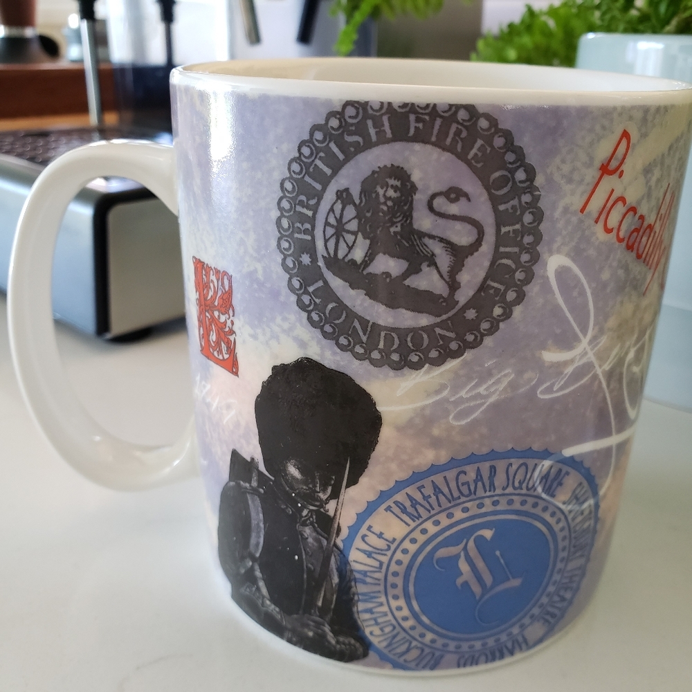 Barnes & Noble Vintage 2006 London UK Landmarks Large Coffee Mug Cup 18oz